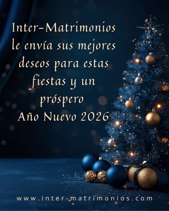 Inter-Mariage le envía sus mejores deseos para estas fiestas y un próspero Año Nuevo 2026